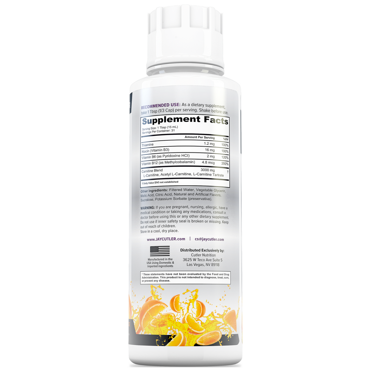 Liquid L-Carnitine 3000: Metabolism & Energy Support